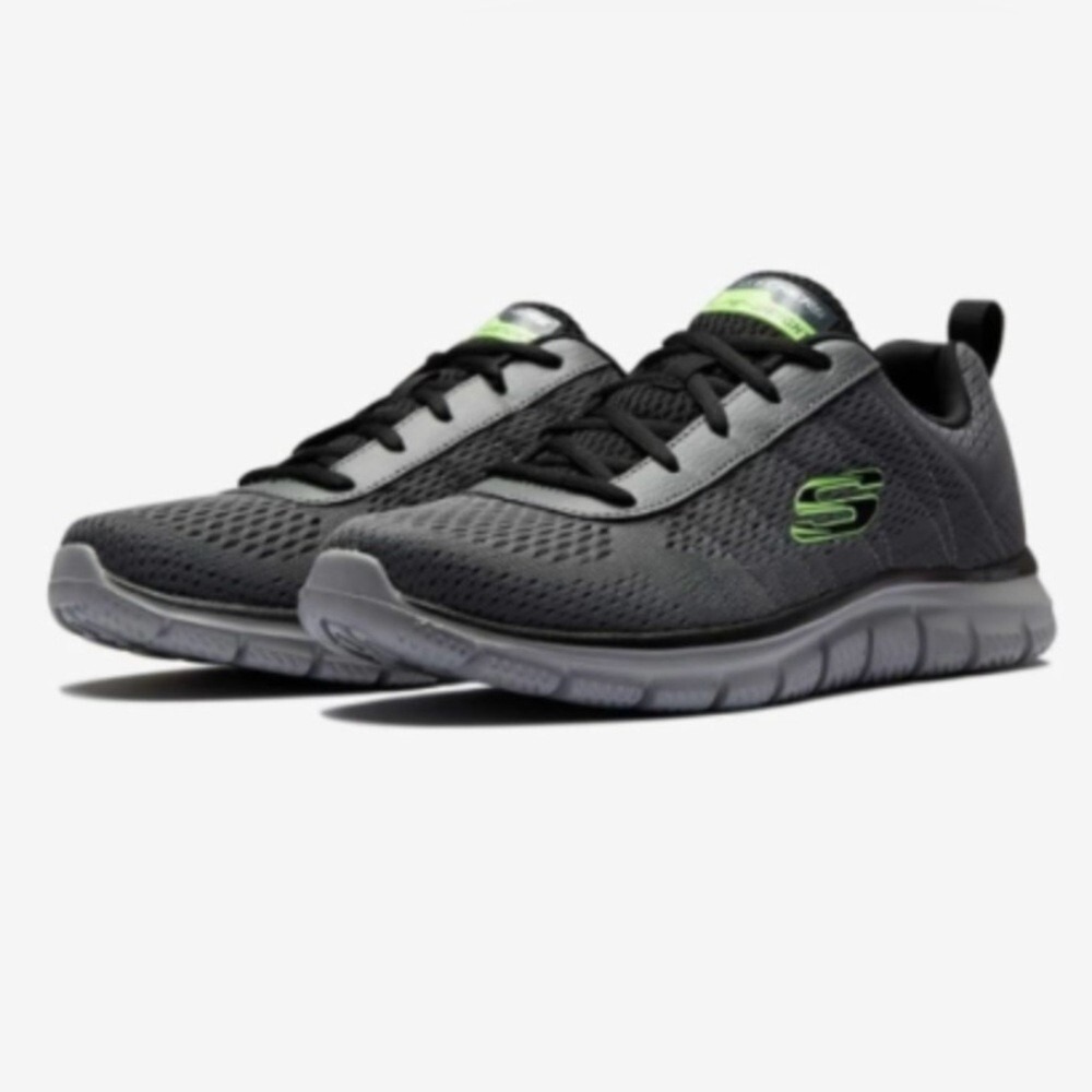 Skechers Track Moulton Charcoal Black Mens Training Shoes 232081 CCBK Size 9